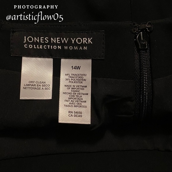 NEW! Jones New York Lined Long Black Skirt - Picture 4 of 5